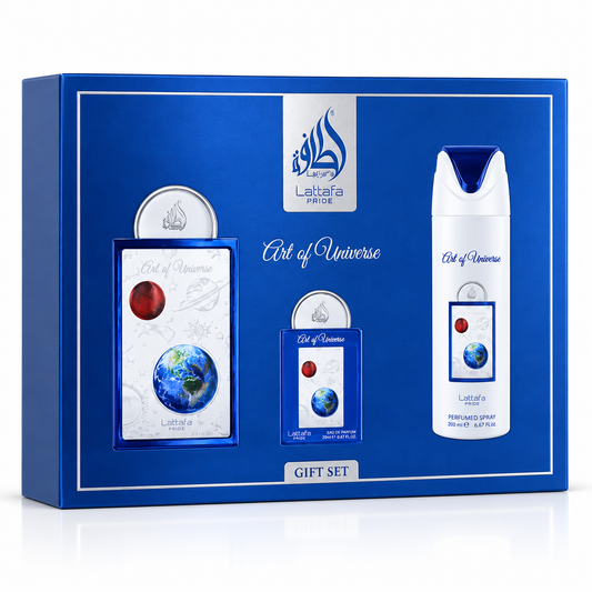 Set Regalo Art Of Universe - Lattafa - EDP 100ml. + EDP 20ml. + Body Spray 200ml.